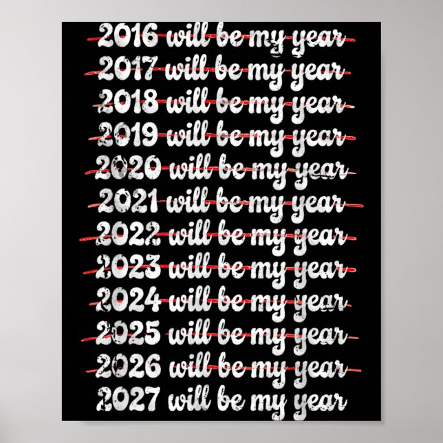 2027 Will Be My Year Procrastination New Year Reso Poster (Vorne)