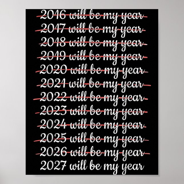 2027 Will Be My Year Procrastination New Year Reso Poster (Vorne)