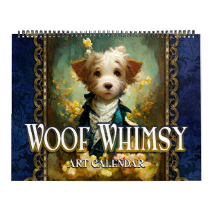 2027 Woof Whimsy Surreal Fantasie-Hundeporträts Kalender