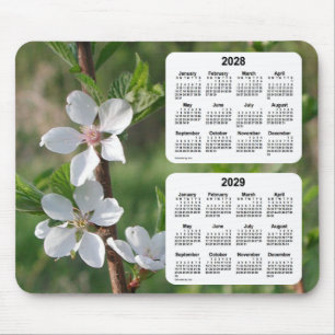 2028-2029 Dogwood 2 Year Calendar by Janz Mousepad