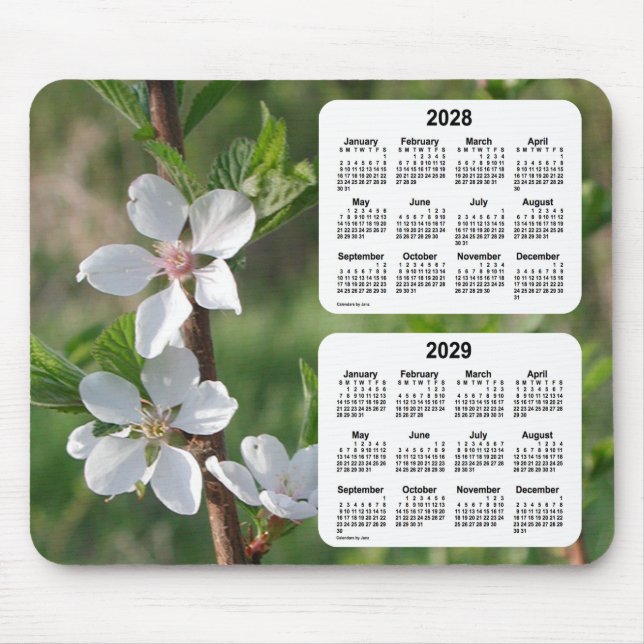 2028-2029 Dogwood 2 Year Calendar by Janz Mousepad (Vorne)