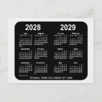 2028-2029 Smokey Neon School Year Calendar by Janz