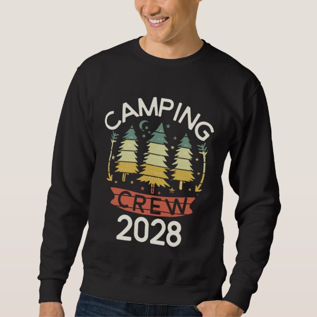 2028 Camping Crew Family Camping Trip Matching New Sweatshirt (Vorderseite)