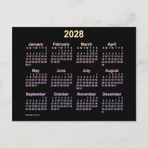 2028 Neon Ipanema Mini Kalender von Janz Postkarte