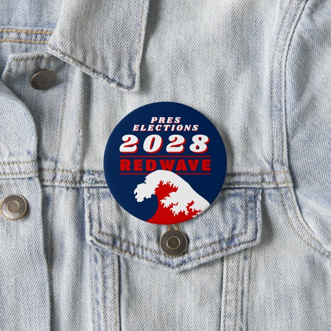 2028 PRESIDENTIAL ELECTIONS RED WAVE BUTTON (Beispiel)