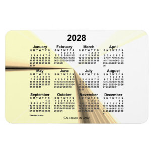 2028 Sepia Vanishing Point Calendar by Janz 4x6 Magnet