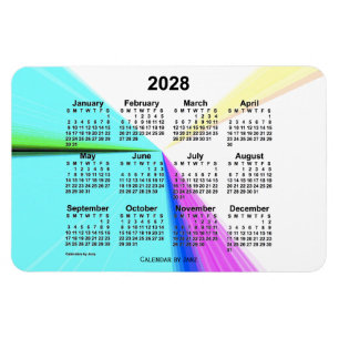 2028 Vanishing Point Calendar von Janz 4x6 Magnet