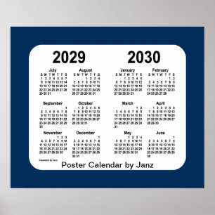 2029-2030 Police Box Blue School Calendar by Janz Poster