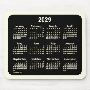 2029 Neon Sepia Kalender von Janz Two Tone Mousepad