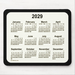 2029 Sepia zum Schwarzen Kalender von Janz Two Ton Mousepad