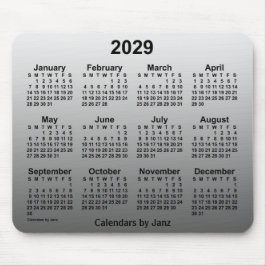 2029 Verblasster Weißkalender von Janz Mousepad
