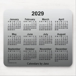 2029 Verblasster Weißkalender von Janz Mousepad