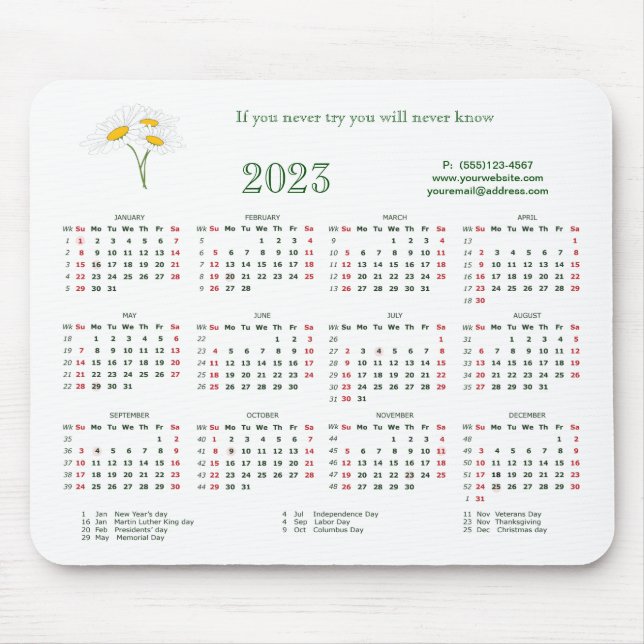 202 Wenn Sie nie versuchen, werden Sie nie wissen, Mousepad (Vorne)