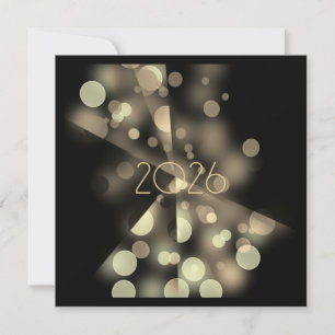 202x Silvesterparty mit goldenen Blasen Einladung