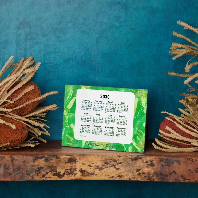 2030 Recoleta Green Tracks Desk Calendar von Janz Fotoplatte (Seite)