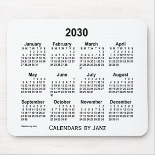 2030 Weißkalender von Janz Mouse Pad Mousepad