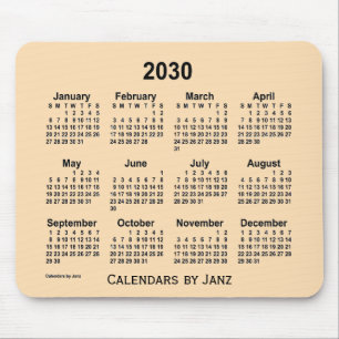 2030 Wheat Calendar von Janz Mouse Pad Mousepad