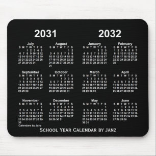 2031-2032 Neon School Year Calendar by Janz Mousepad