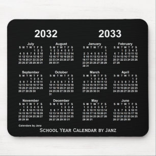 2032-2033 Neon School Year Calendar by Janz Mousepad