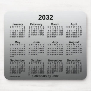2032 - Verblasster Weißkalender von Janz Mousepad