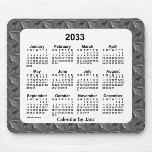 2033 Black Diamonds Calendar von Janz Mousepad