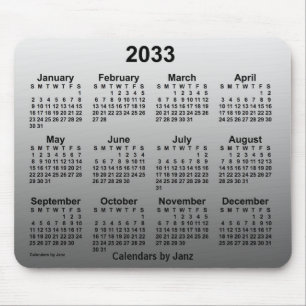 2033 - Verblasster Weißkalender von Janz Mousepad