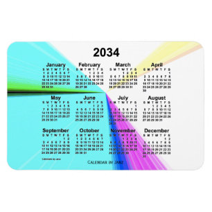 2034 Vanishing Point Calendar von Janz 4x6 Magnet