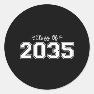2035 Senioren, Klasse 2035 Abschluss Runder Aufkleber