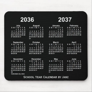 2036-2037 Neon School Year Calendar by Janz Mousepad