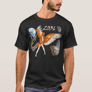 2036 sternartiges Pelzengelskaninchen-Drache-alien T-Shirt