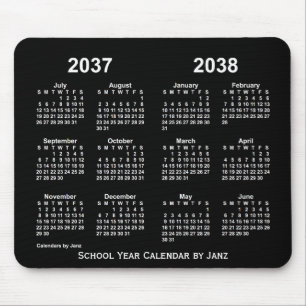 2037-2038 Neon School Year Calendar by Janz Mousepad