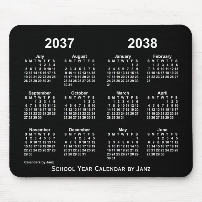 2037-2038 Neon School Year Calendar by Janz Mousepad (Vorne)