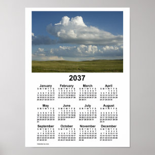 2037 Nebraska Sandhills Kalender von Janz Poster