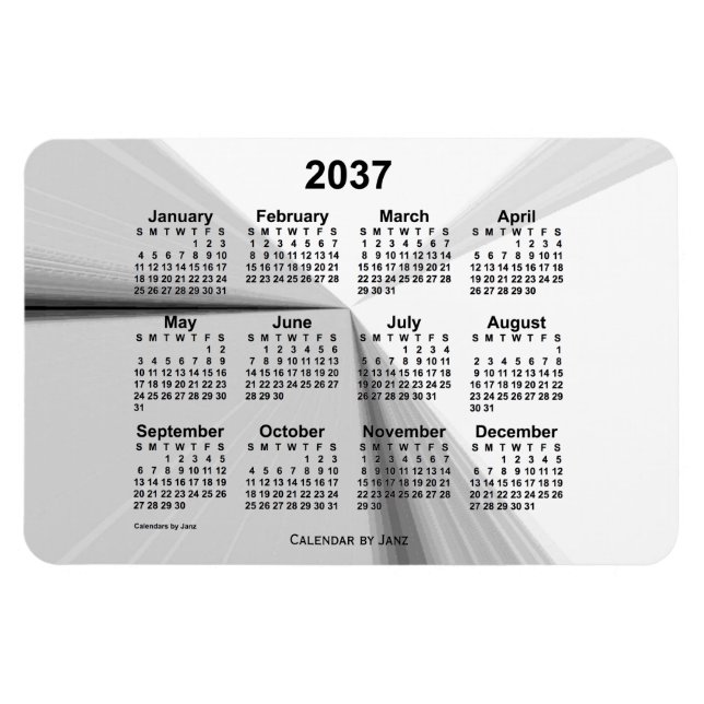 2037 Raucherkalender von Janz 4x6 Magnet (Horizontal)