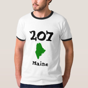 207, Area Code of Maine, Lewiston, Biddeford, Saco T-Shirt