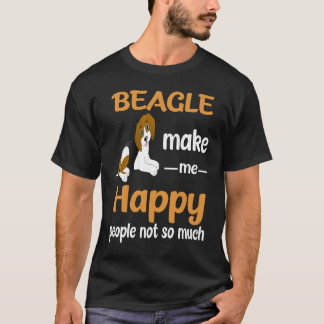 207 Beagle Mach mich glücklich T-Shirt
