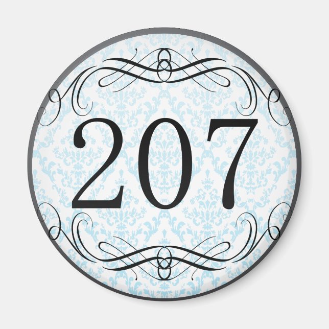 207 Bereichscode Magnet (Vorne)