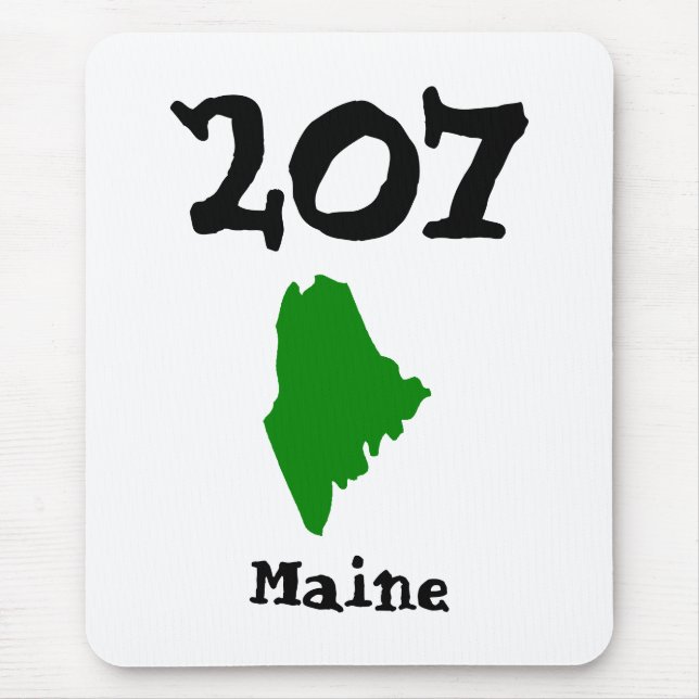 207, Bereichscode von Maine Mousepad (Vorne)