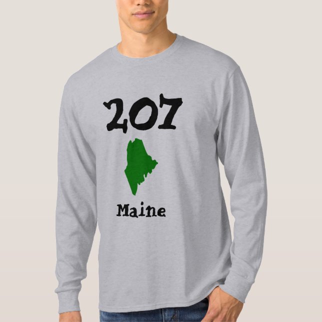207, Postleitzahl von Maine T-Shirt (Vorderseite)