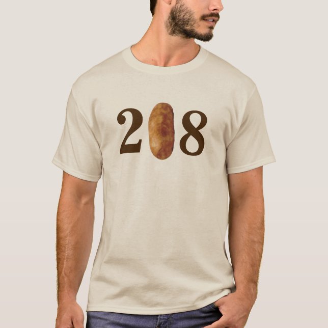 208 Idaho Postleitzahl T-Shirt (Vorderseite)