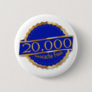 20.000 FINDS ACHIEVEMENT GeoCaching AWARD Button