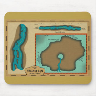 20.000 Ligen Vulcania Tunnel Map Mouse Pad Mousepad