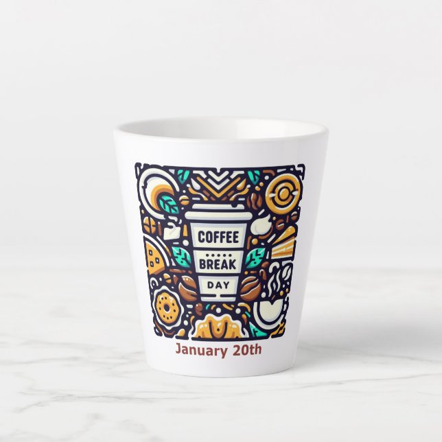 20.01. - Kaffeepause Milchtasse (Vorderseite)