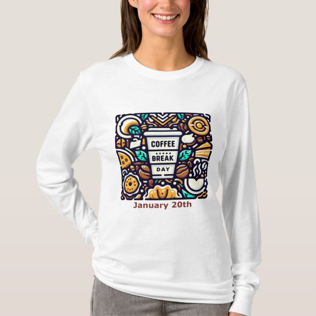 20.01. - Kaffeepause T-Shirt (Vorderseite)