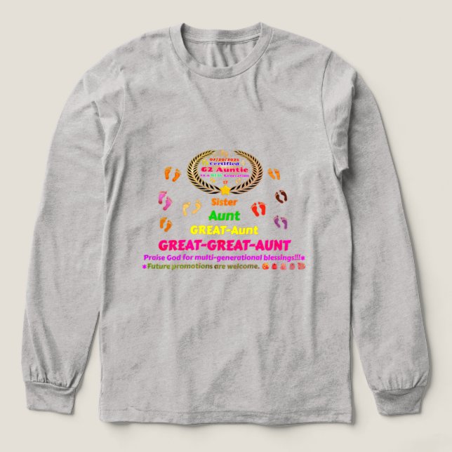 20.07.2025 Große Tante Gold Star Feier Tri-Blend Shirt (Design Vorderseite)