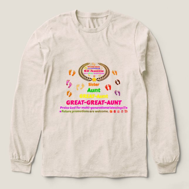 20.07.2025 Große Tante Gold Star Feier Tri-Blend Shirt (Design Vorderseite)