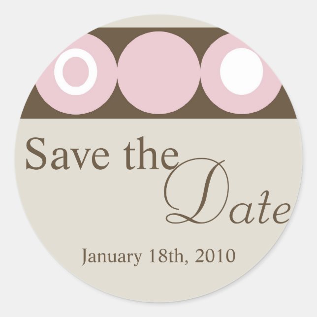 20 -1,50" Retro Circle Umschlag Aufkleber Bevorzug (Vorderseite)