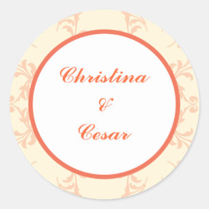 20 - 1.5" Bevorzugen Kleber Pinkisch/Peach Formal  Runder Aufkleber