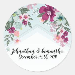 20 - 1,5" Bevorzugen Sie Stickers Tropical Blume a