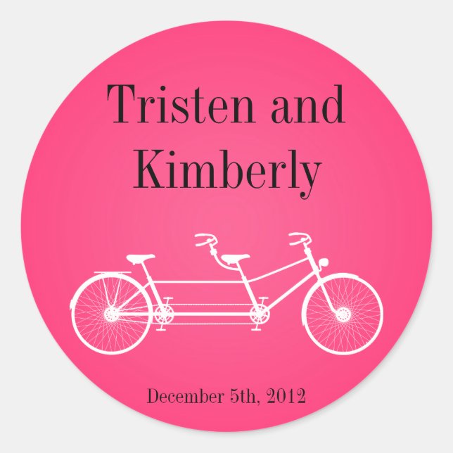 20 - 1,5" Bevorzugen Sticker Hot Pink Doppelrad (Vorderseite)